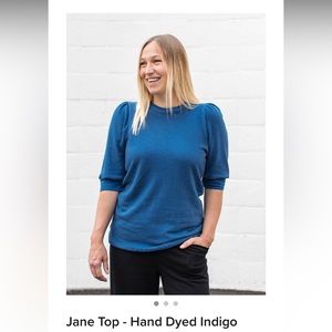 Lilikoi Jane Top - NWT - hand dyed indigo